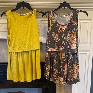 Nursing Bearsland Yellow and Floral Tank Tops